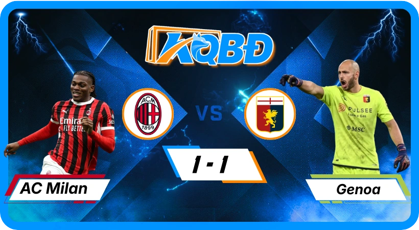 Kết quả bóng đá: AC Milan 1-1 Genoa – Leão cứu điểm phút bù giờ, Stanciu đá hỏng penalty